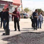 Supervisa el Alcalde Ortiz Orpinel trabajos de bacheo en el suroriente de la ciudad
