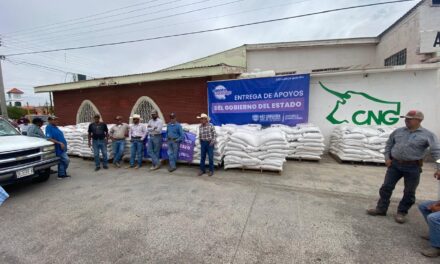 Entrega Gobierno del Estado 80 toneladas de maíz rolado a productores pecuarios del municipio de Ahumada