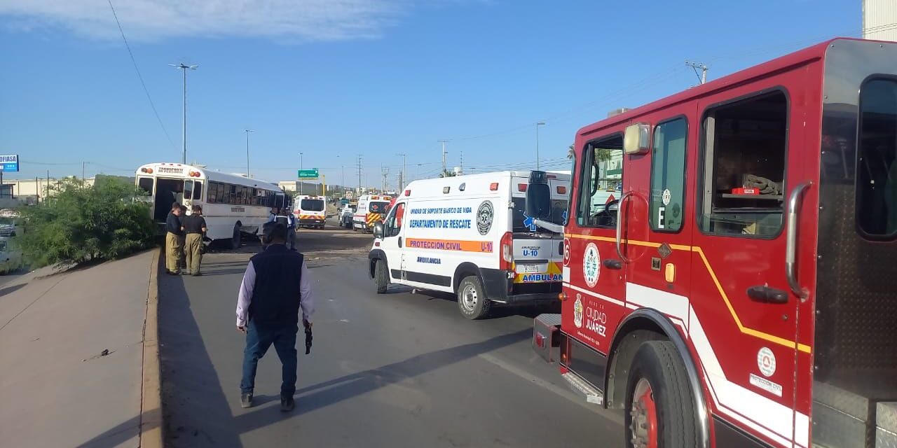 Choque múltiple deja 15 lesionados en el suroriente de Ciudad Juárez