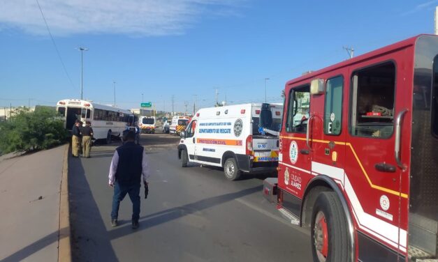 Choque múltiple deja 15 lesionados en el suroriente de Ciudad Juárez