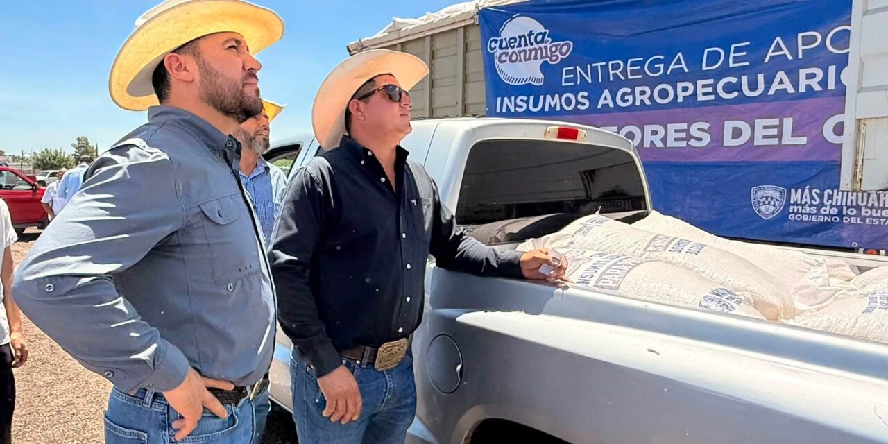 Productores de Casas Grandes reciben 29 toneladas de maíz rolado para fortalecer la actividad ganadera