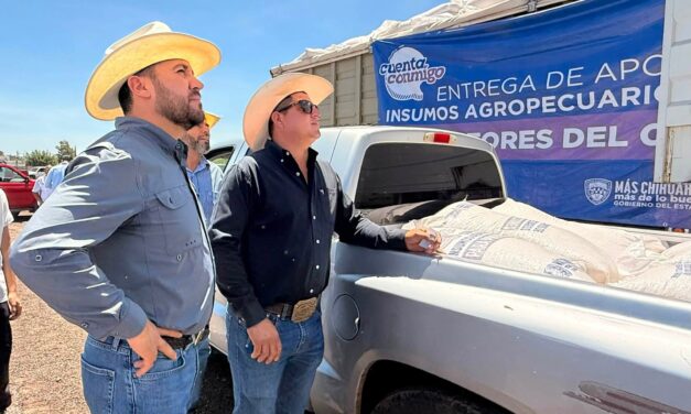 Productores de Casas Grandes reciben 29 toneladas de maíz rolado para fortalecer la actividad ganadera