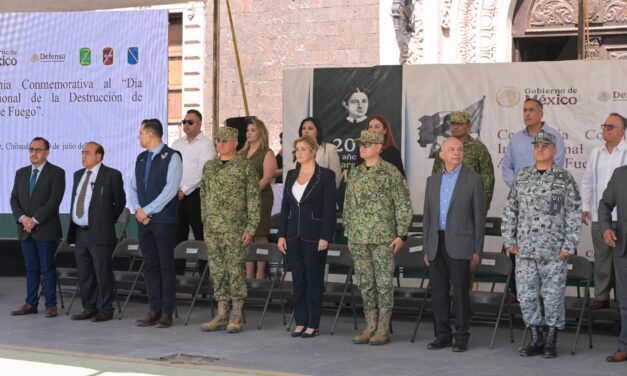 Destruyen cerca de mil 600 armas decomisadas durante ceremonia por el Día Internacional de la Destrucción de Armas de Fuego en Ciudad Juárez