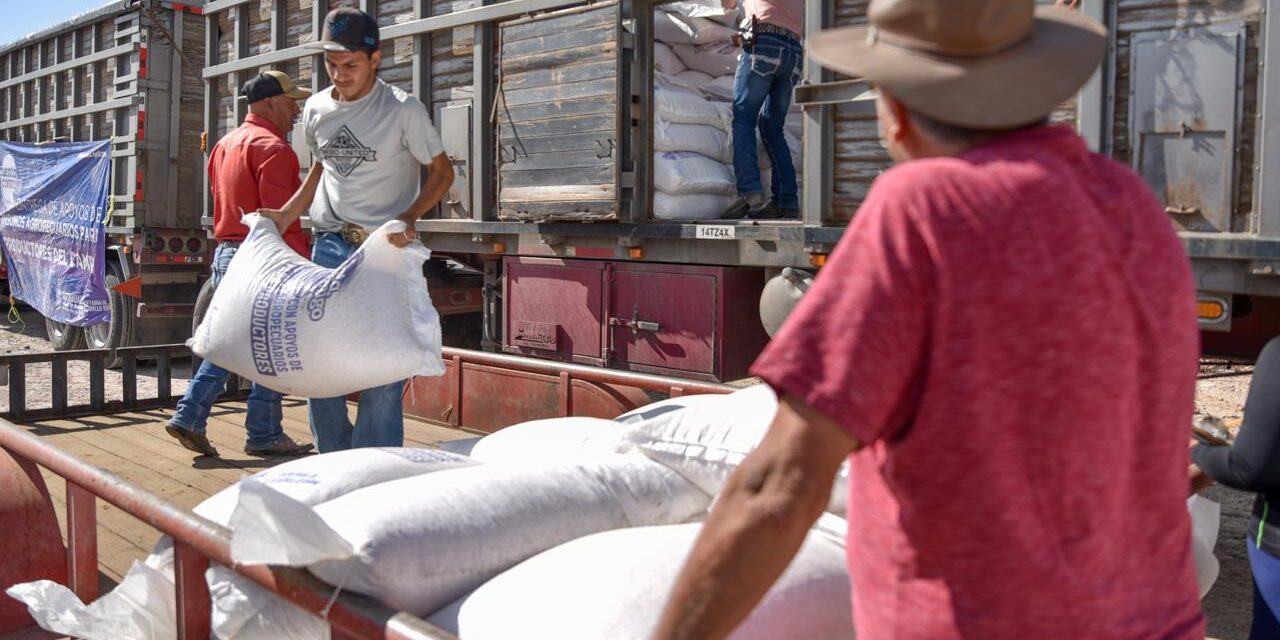 Entrega Estado 60 toneladas de maíz rolado a productores de Juárez y Guadalupe