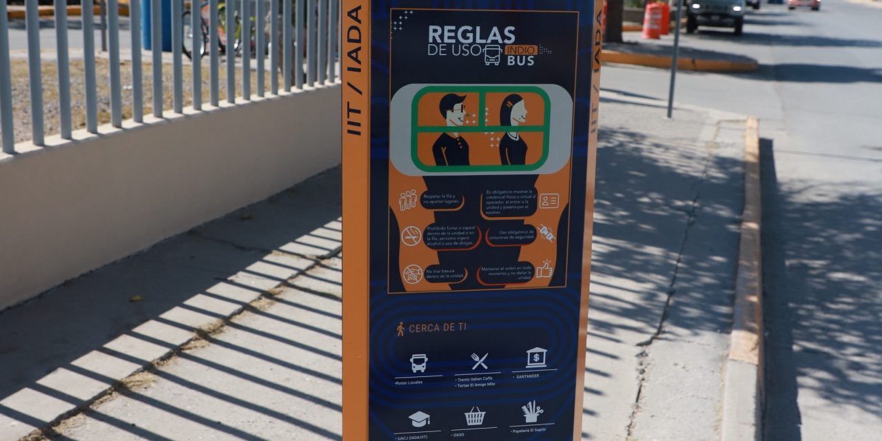 El Indio Bus estrena señalización