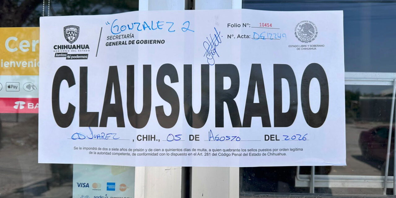 Realiza Gobernación Estatal 288 inspecciones y clausura 17 establecimientos durante la última semana
