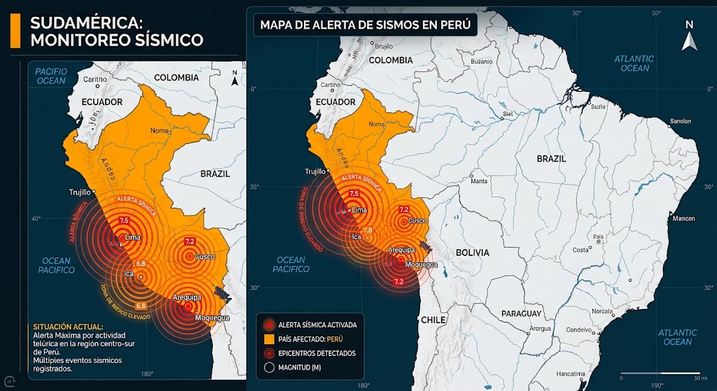 Fuerte sismo de magnitud 7.2 sacude el sur de Perú; movimiento fue percibido hasta Lima