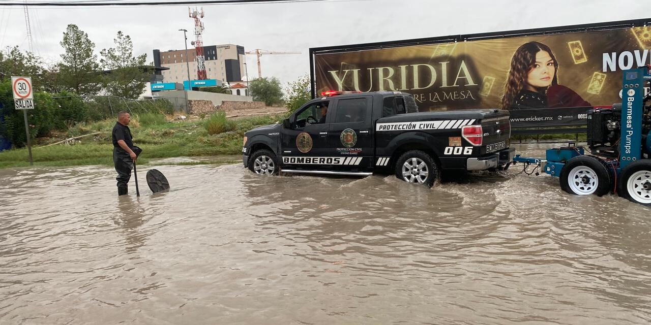 Avanza desagüe en Paseo de la Victoria; lluvias seguirán durante el día