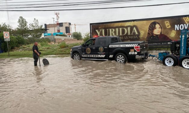 Avanza desagüe en Paseo de la Victoria; lluvias seguirán durante el día