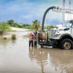 Reabre JMAS avenida Francisco Villarreal Torres tras retirar más de un millón de litros de agua