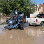 Implementan operativo para retirar agua de colonias inundadas en el suroriente