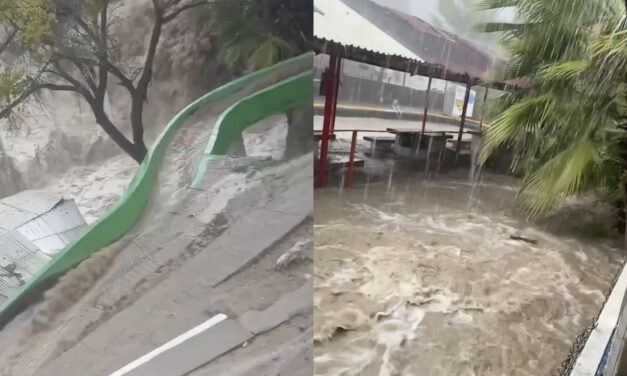 Se desbordan corrientes e inundan Los Filtros tras intensa tormenta en Chihuahua