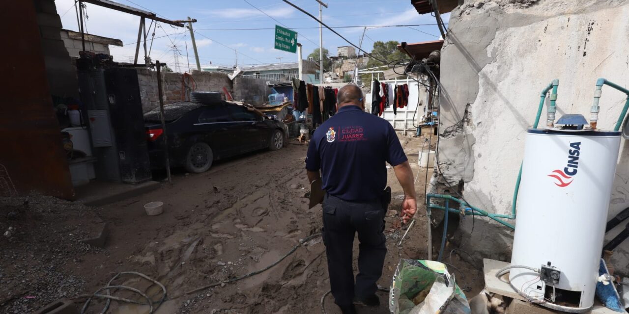 Reportan cerca de 50 viviendas afectadas por lluvias; mantienen trabajos de desagüe en Juárez