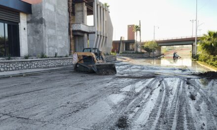 Continúa Protección Civil con los trabajos de desagüe bajo el Puente Centauro