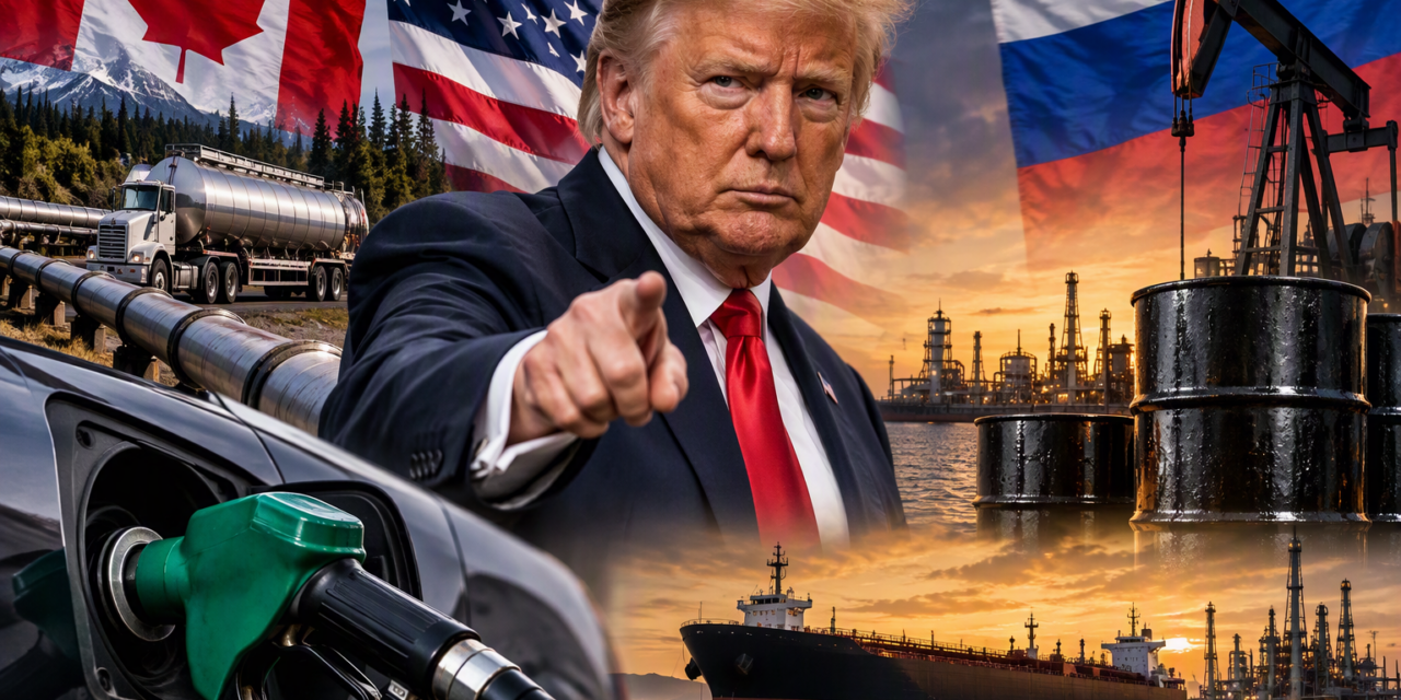 Trump busca frenar alza de combustibles con petróleo canadiense y diésel ruso