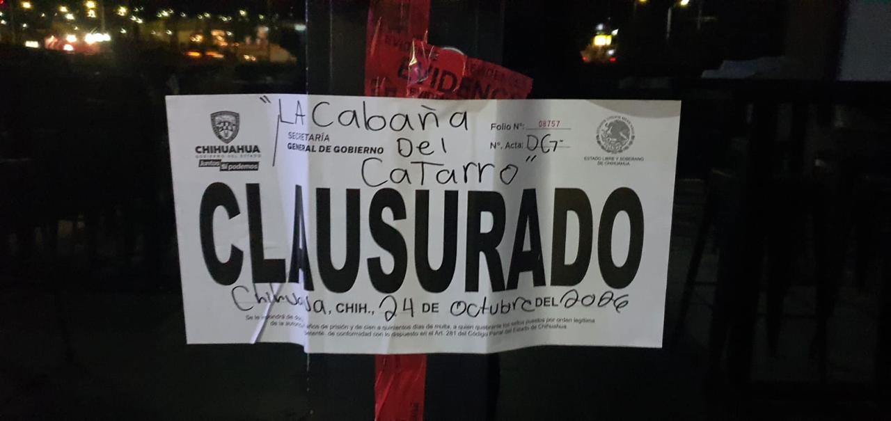 Gobernación Estatal clausura 16 establecimientos; 12 fueron en Ciudad Juárez