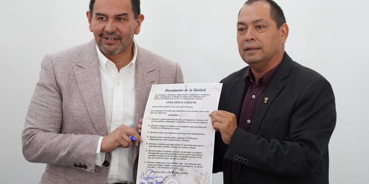 Cruz Pérez Cuéllar firma compromiso de unidad con referentes de izquierda en Chihuahua